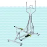 Poolbiking Orbital Aquabike, Aluminium, One Size