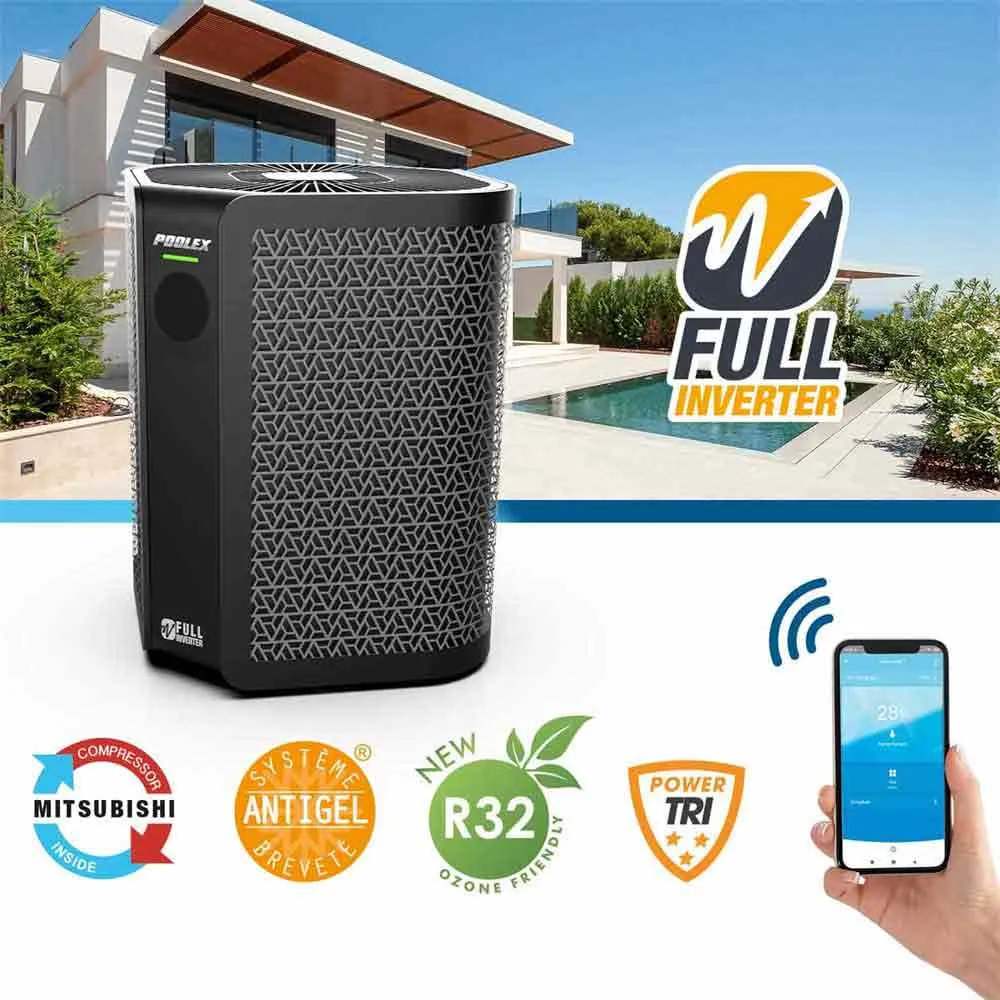 Poolex Silverline Top 120 50/70m3 12.05kw Inverter-wärmepumpe, Black, One Size Poolex Silverline Top 120 50/70m3 12.05kw Inverter-wärmepumpe, Black, One Size