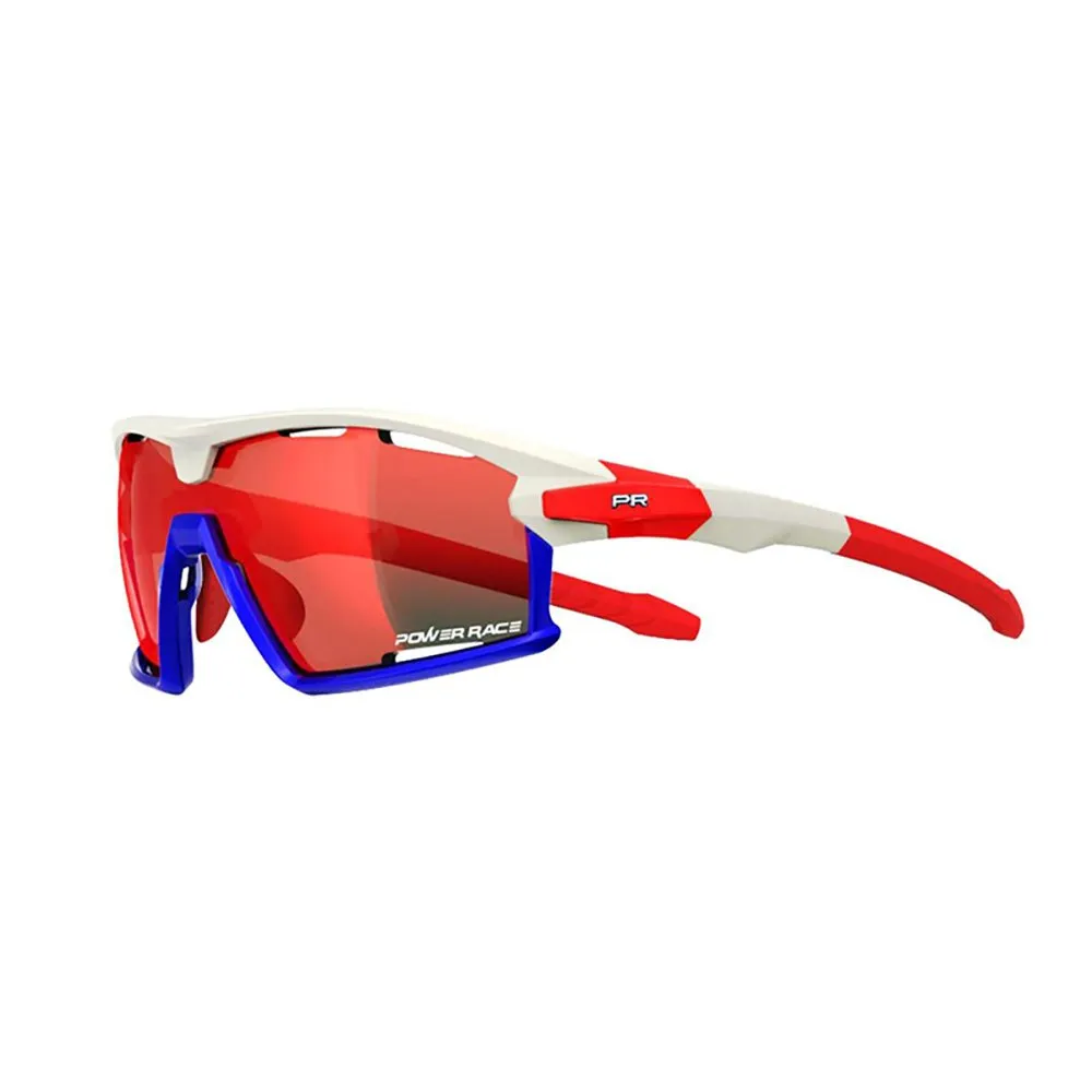 Power Race 15th Rx Sonnenbrille, White / blue, Red Mirror/CAT3 Power Race 15th Rx Sonnenbrille, White / blue, Red Mirror/CAT3