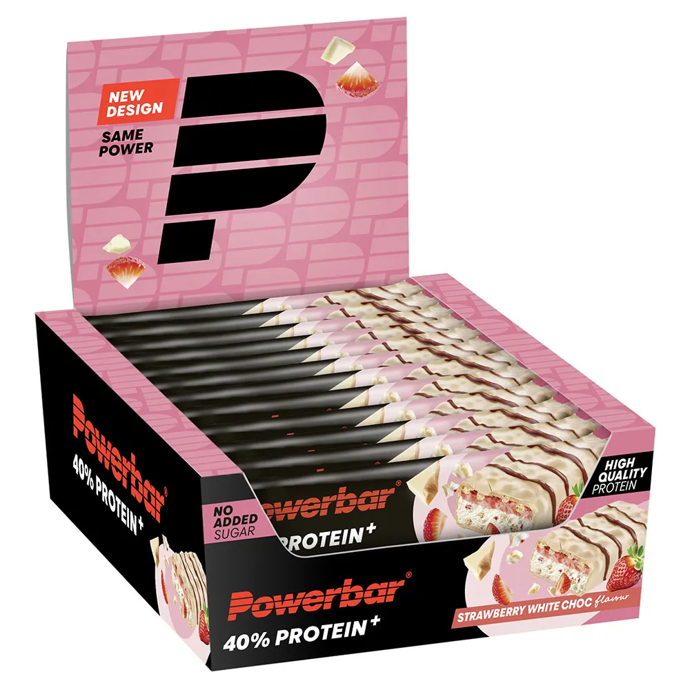 Powerbar 40% Protein+ Crisps 40g Proteinriegelbox Weiße Schokolade & Erdbeere 12 Einheiten, Multicolor, One Size Powerbar 40% Protein+ Crisps 40g Proteinriegelbox Weiße Schokolade & Erdbeere 12 Einheiten, Multicolor, One Size
