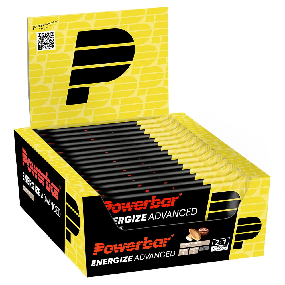 Powerbar Energize Advanced Energie-riegel-box Mokka-mandel 55g 15 Einheiten, Yellow, One Size Powerbar Energize Advanced Energie-riegel-box Mokka-mandel 55g 15 Einheiten, Yellow, One Size