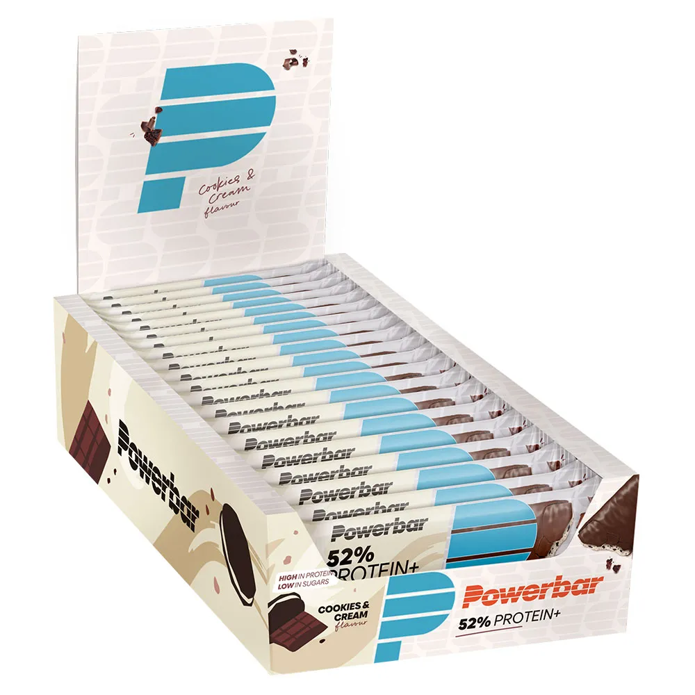 Powerbar Plus 52% Proteinriegelbox Cookies&cream 50g 20 Einheiten, Blue, One Size Powerbar Plus 52% Proteinriegelbox Cookies&cream 50g 20 Einheiten, Blue, One Size