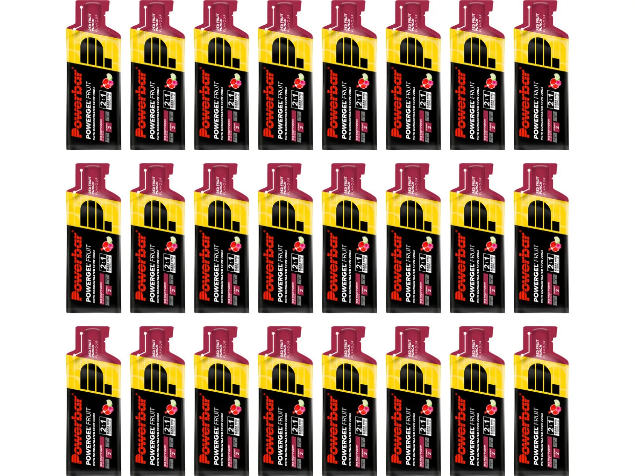 Powerbar PowerGel Fruit - 24 Stück Box, Red, One Size