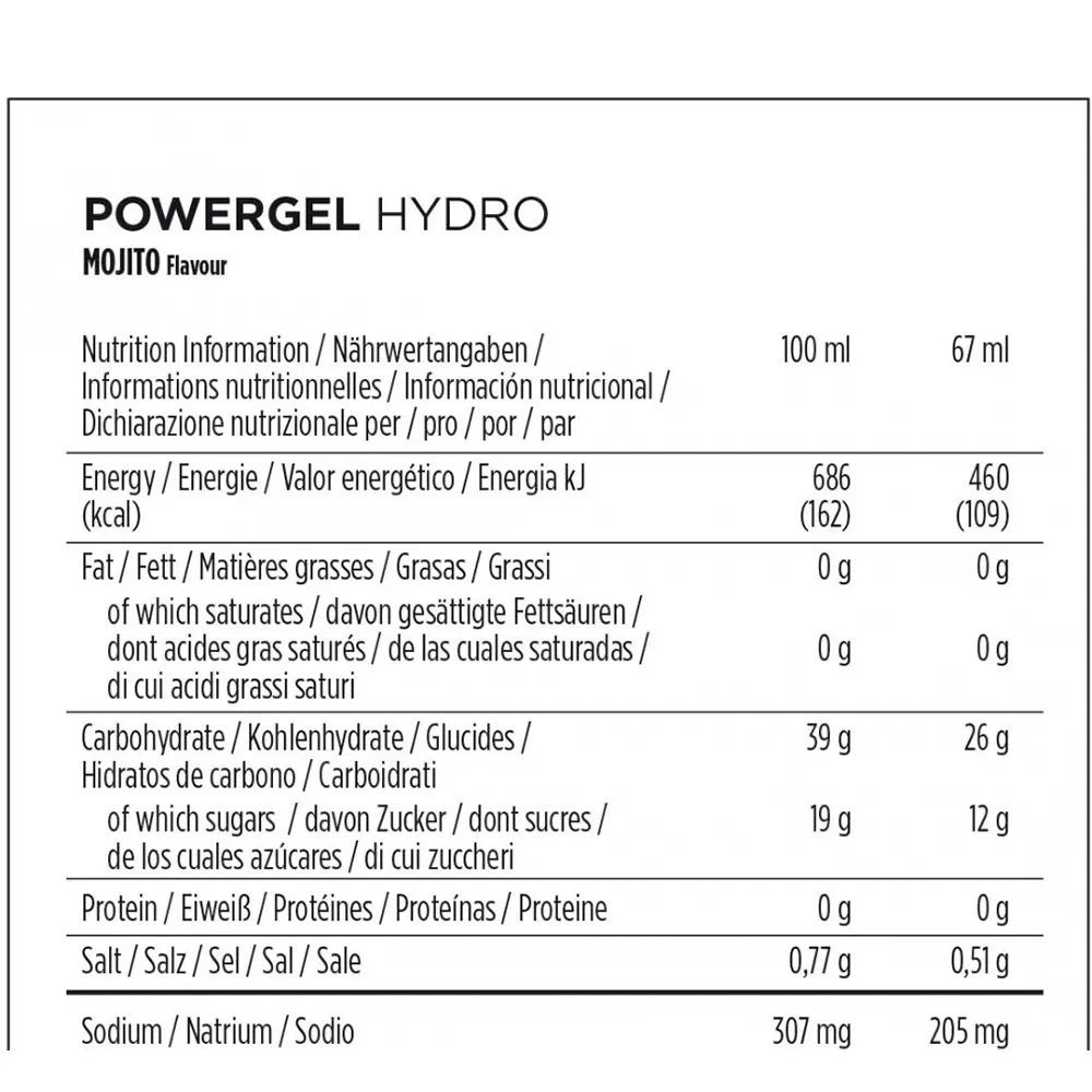 Powerbar Powergel Hydro Schachtel Mit Energiegelen Mojito 67ml 24 Einheiten, Yellow, One Size Powerbar Powergel Hydro Schachtel Mit Energiegelen Mojito 67ml 24 Einheiten, Yellow, One Size
