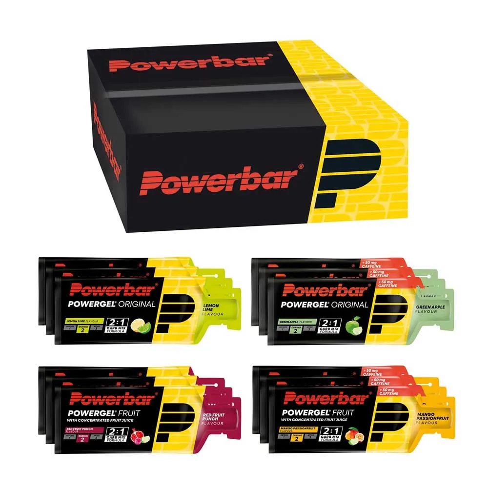 Powerbar Powergel Original Schachtel Mit Energiegelen 40 Einheiten, Strawberry banana / red fruit punch / lemon lime / green apple, One Size Powerbar Powergel Original Schachtel Mit Energiegelen 40 Einheiten, Strawberry banana / red fruit punch / lemon lime / green apple, One Size