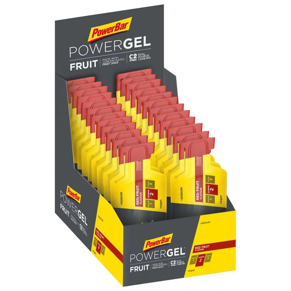 Powerbar Powergel Original Schachtel Mit Energiegelen Beeren 41g 24 Einheiten, Red, One Size