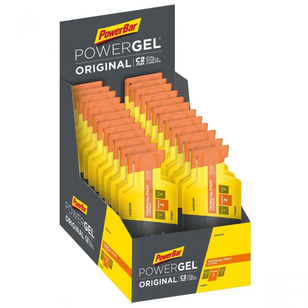 Powerbar Powergel Original Schachtel Mit Energiegelen Tropische Frucht 41g 24 Einheiten, Orange, One Size Powerbar Powergel Original Schachtel Mit Energiegelen Tropische Frucht 41g 24 Einheiten, Orange, One Size