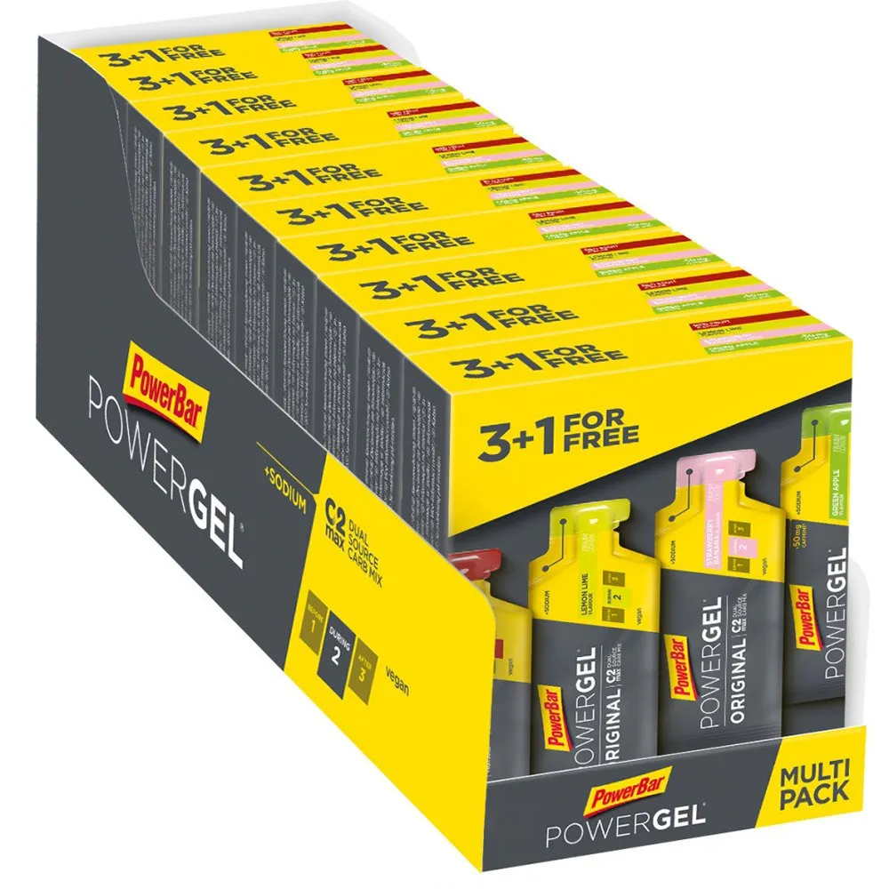 Powerbar Powergel Schachtel Mit Energiegelen Rote Früchte Und Zitrone Und Erdbeere Und Grüner Apfel 41g 10 Einheiten, One size Powerbar Powergel Schachtel Mit Energiegelen Rote Früchte Und Zitrone Und Erdbeere Und Grüner Apfel 41g 10 Einheiten, One size
