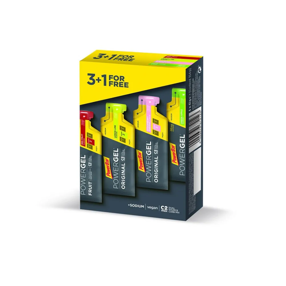 Powerbar Powergel Schachtel Mit Energiegelen Rote Früchte Und Zitrone Und Erdbeere Und Grüner Apfel 41g 10 Einheiten, One size Powerbar Powergel Schachtel Mit Energiegelen Rote Früchte Und Zitrone Und Erdbeere Und Grüner Apfel 41g 10 Einheiten, One size