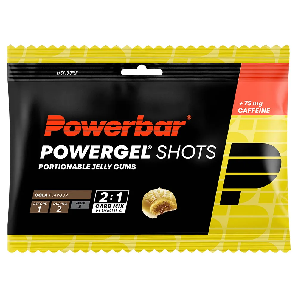 Powerbar Powergel Shot Energie Gummibärchen Box Cola 60g 24 Einheiten, Black / yellow, One Size Powerbar Powergel Shot Energie Gummibärchen Box Cola 60g 24 Einheiten, Black / yellow, One Size