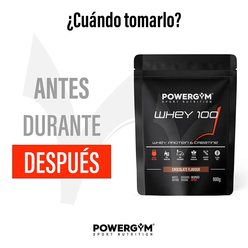 Powergym 100 Molkenprotein Schokolade 900g, One size Powergym 100 Molkenprotein Schokolade 900g, One size