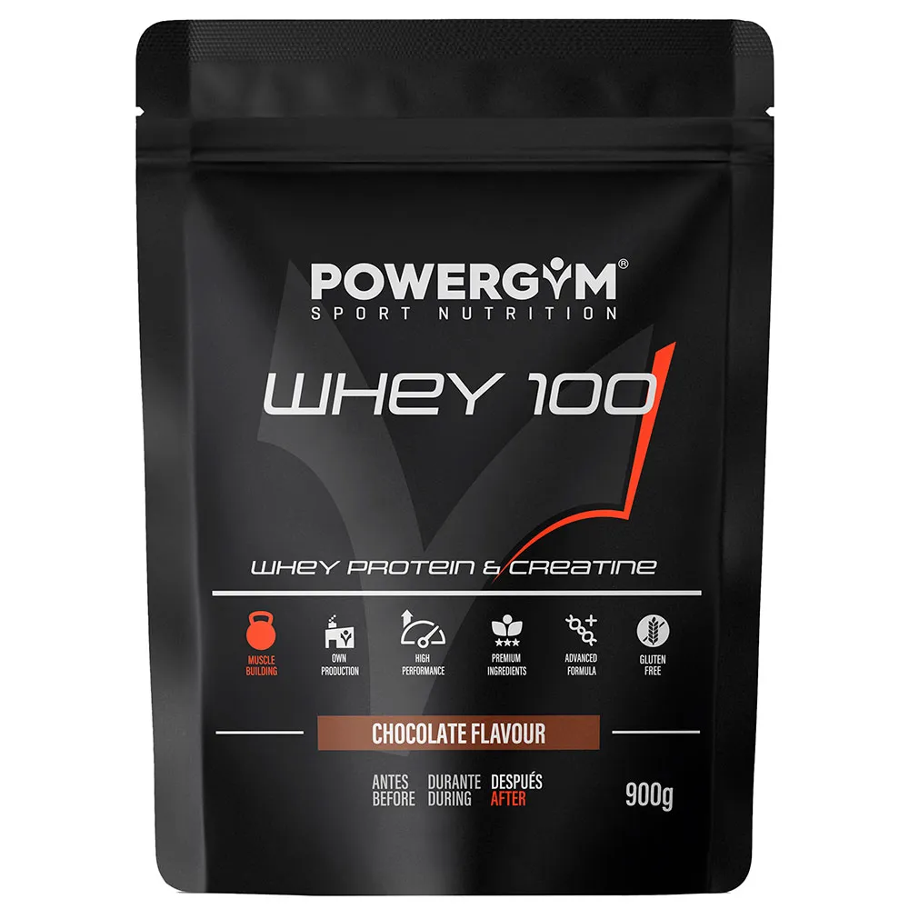 Powergym 100 Molkenprotein Schokolade 900g, One size Powergym 100 Molkenprotein Schokolade 900g, One size