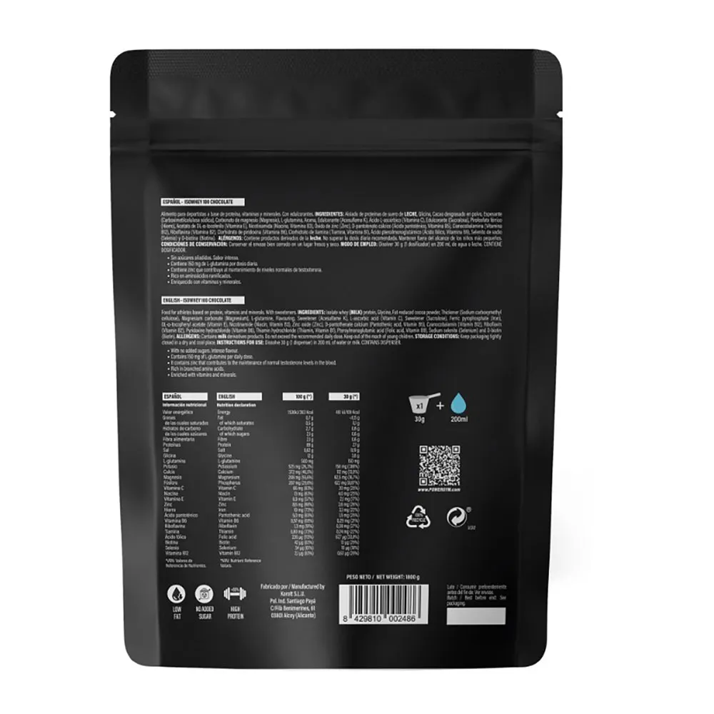Powergym 100 Molkenproteinisolat Shokolade 1800g, Multicolor, One Size