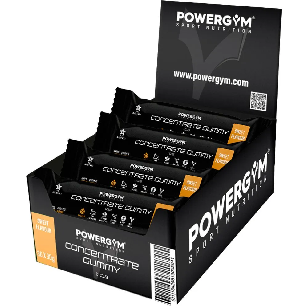 Powergym Concentrate Schachtel Mit Gummibär-energieriegeln Neutraler Geschmack 30g 36 Einheiten, One size Powergym Concentrate Schachtel Mit Gummibär-energieriegeln Neutraler Geschmack 30g 36 Einheiten, One size