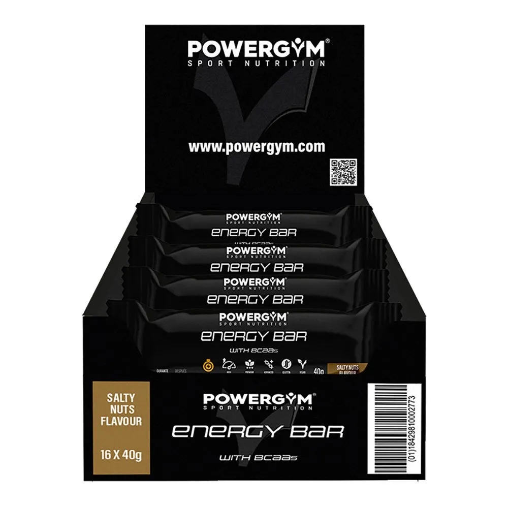 Powergym Energie-riegel-box Gesalzene Nüsse 40g 24 Einheiten, Black, One Size Powergym Energie-riegel-box Gesalzene Nüsse 40g 24 Einheiten, Black, One Size