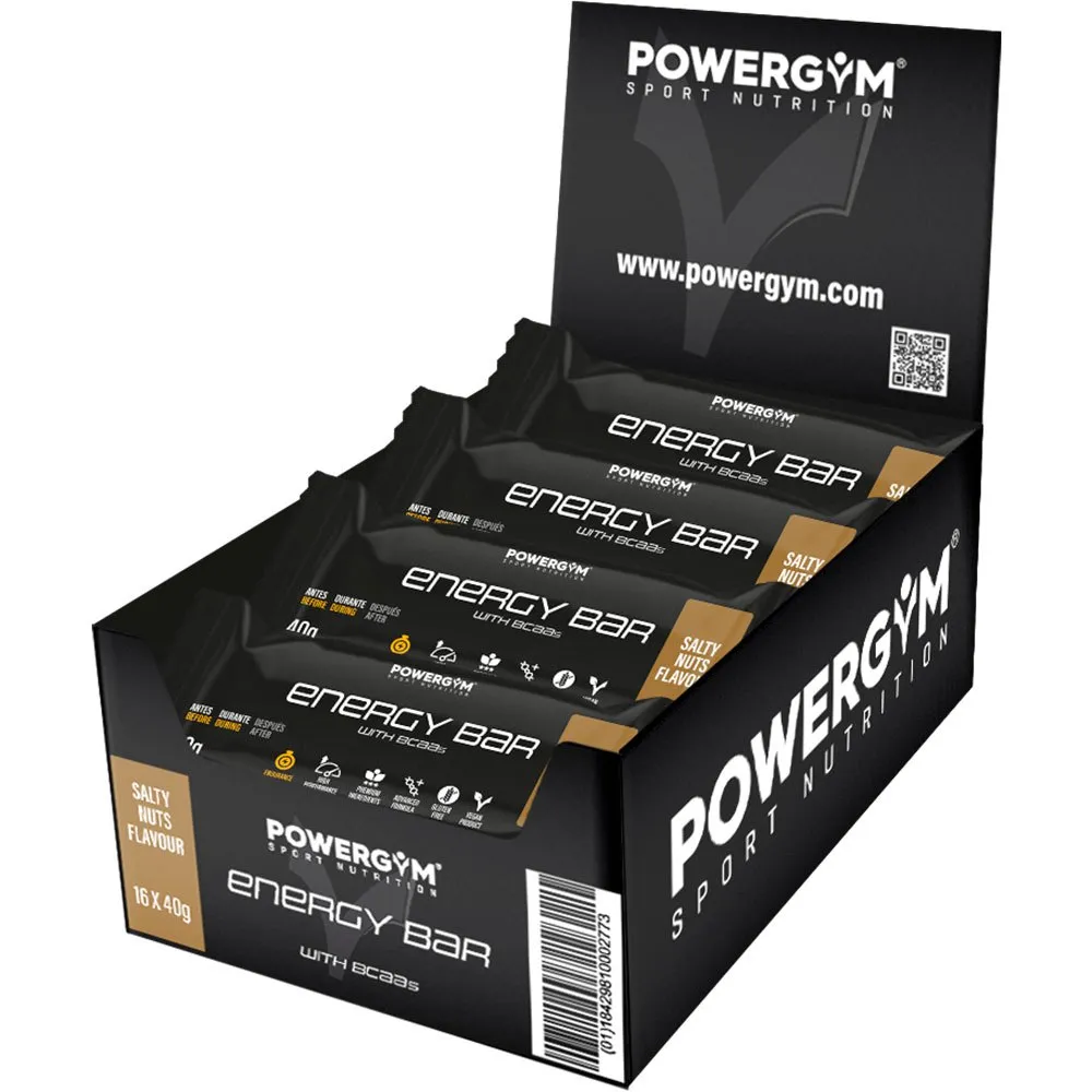 Powergym Energie-riegel-box Gesalzene Nüsse 40g 24 Einheiten, Black, One Size Powergym Energie-riegel-box Gesalzene Nüsse 40g 24 Einheiten, Black, One Size