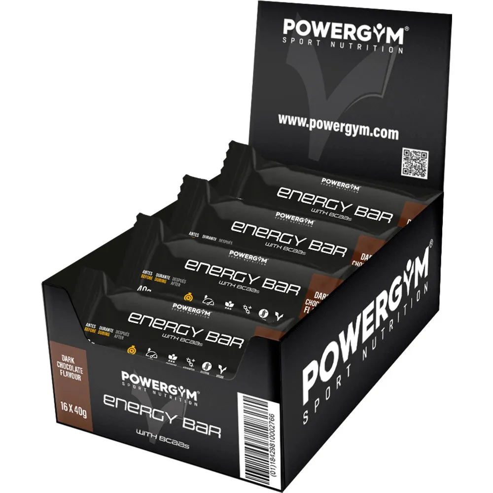Powergym Energie-riegel-box Schwarze Schokolade 40g 24 Einheiten, Black, One Size