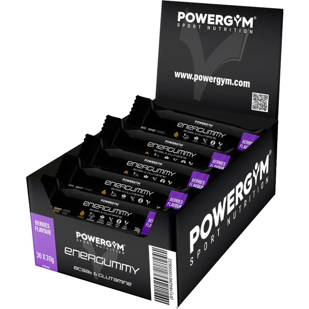 Powergym Energummy Schachtel Mit Gummibär-energieriegeln Beeren 30g 36 Einheiten, Lila, One Size