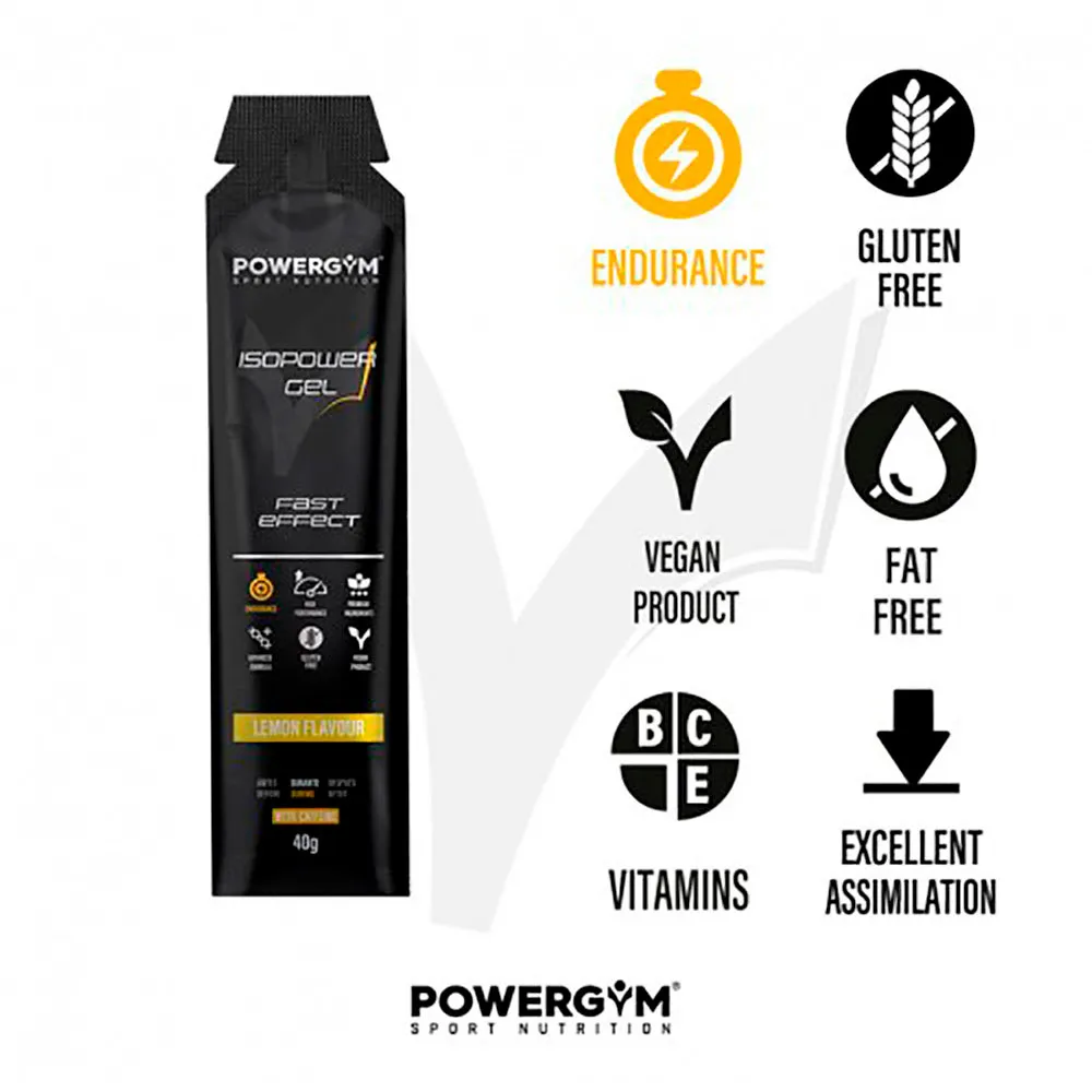 Powergym Isopower Gel Schachtel Mit Energiegelen Zitrone & Koffein 40g 24 Einheiten, Multicolor, One Size Powergym Isopower Gel Schachtel Mit Energiegelen Zitrone & Koffein 40g 24 Einheiten, Multicolor, One Size