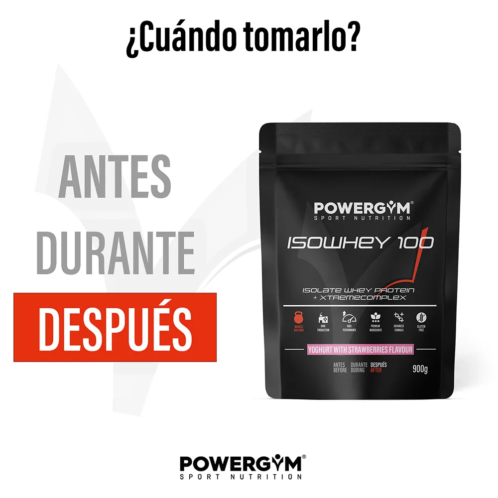 Powergym Isowhey 100 Molkenproteinisolat Joghurt Und Erdbeeren 900g, One size Powergym Isowhey 100 Molkenproteinisolat Joghurt Und Erdbeeren 900g, One size