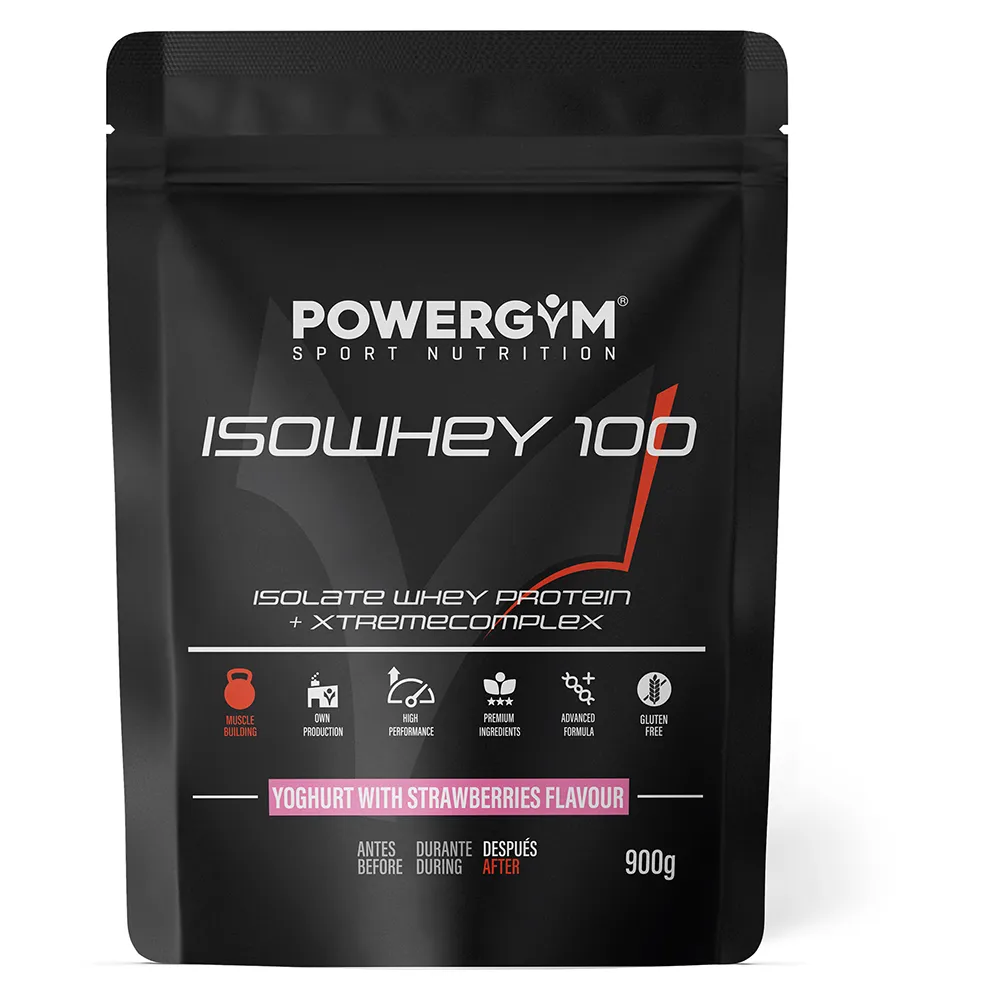 Powergym Isowhey 100 Molkenproteinisolat Joghurt Und Erdbeeren 900g, One size Powergym Isowhey 100 Molkenproteinisolat Joghurt Und Erdbeeren 900g, One size
