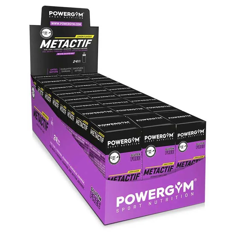 Powergym Metactif 10ml Schachtel Mit Stoffwechselaktivator-fläschchen Zitrone 24 Einheiten, White, One Size Powergym Metactif 10ml Schachtel Mit Stoffwechselaktivator-fläschchen Zitrone 24 Einheiten, White, One Size
