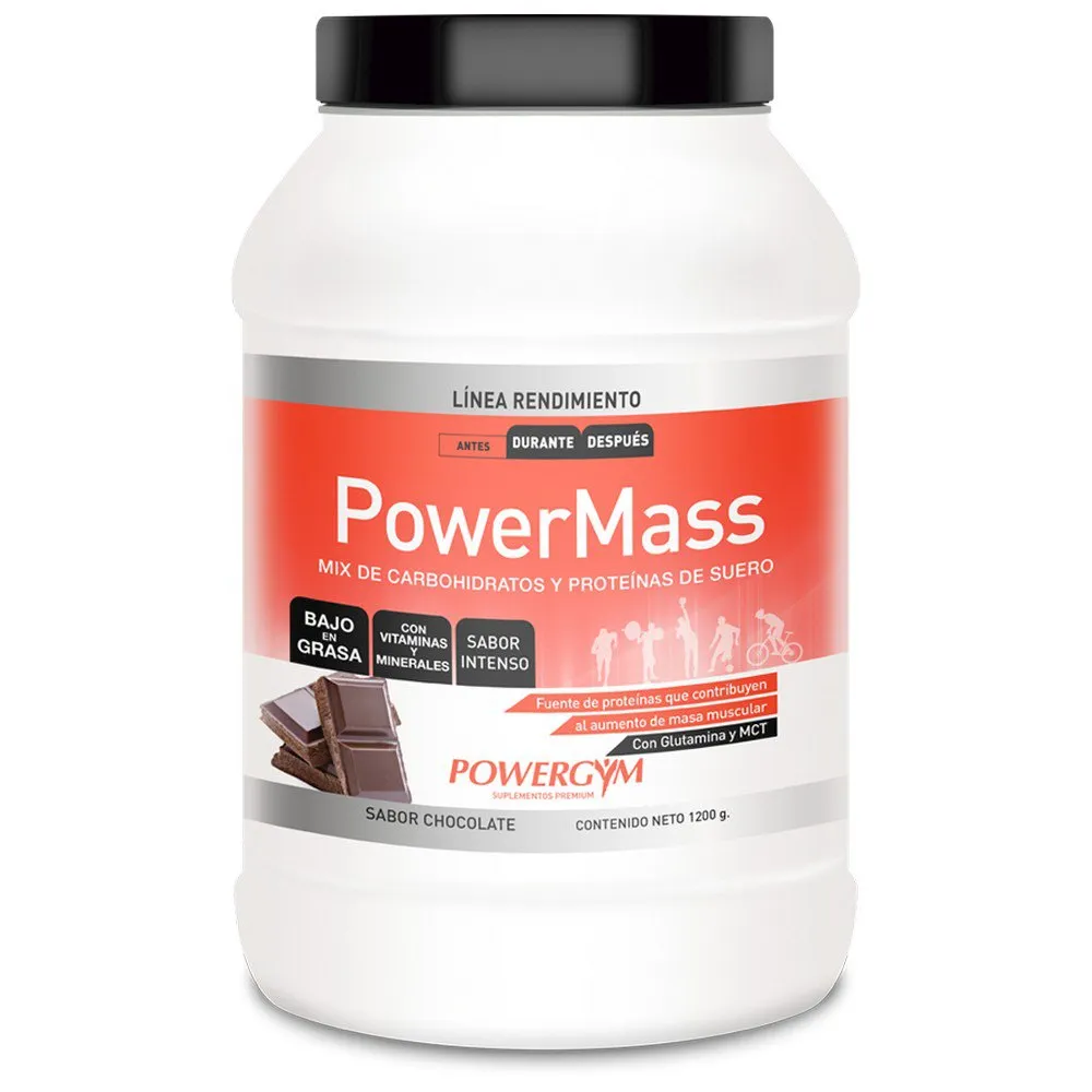 Powergym Powermass 1200g Chocolate Pulver, One size Powergym Powermass 1200g Chocolate Pulver, One size
