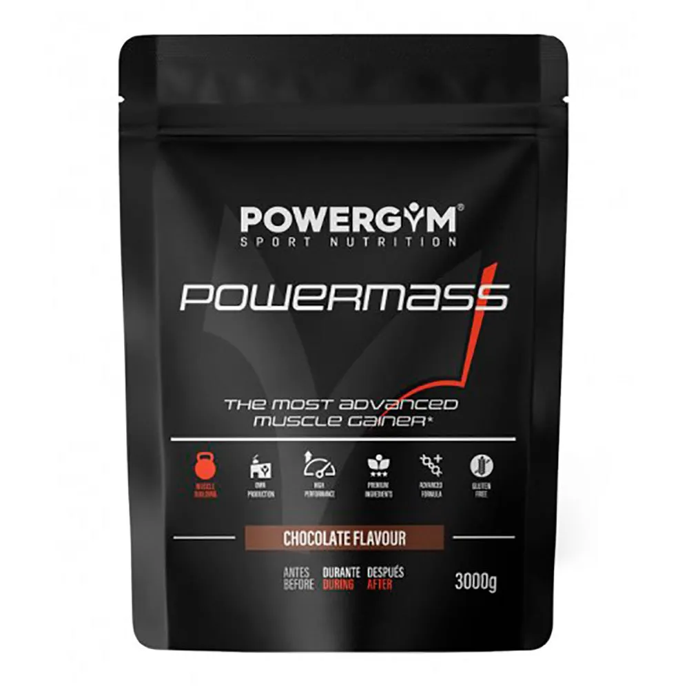 Powergym Powermass 3kg Chocolate Pulver, One size