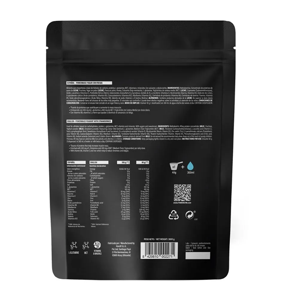 Powergym Powermass Joghurt Mit Erdbeeren 3kg, One size Powergym Powermass Joghurt Mit Erdbeeren 3kg, One size