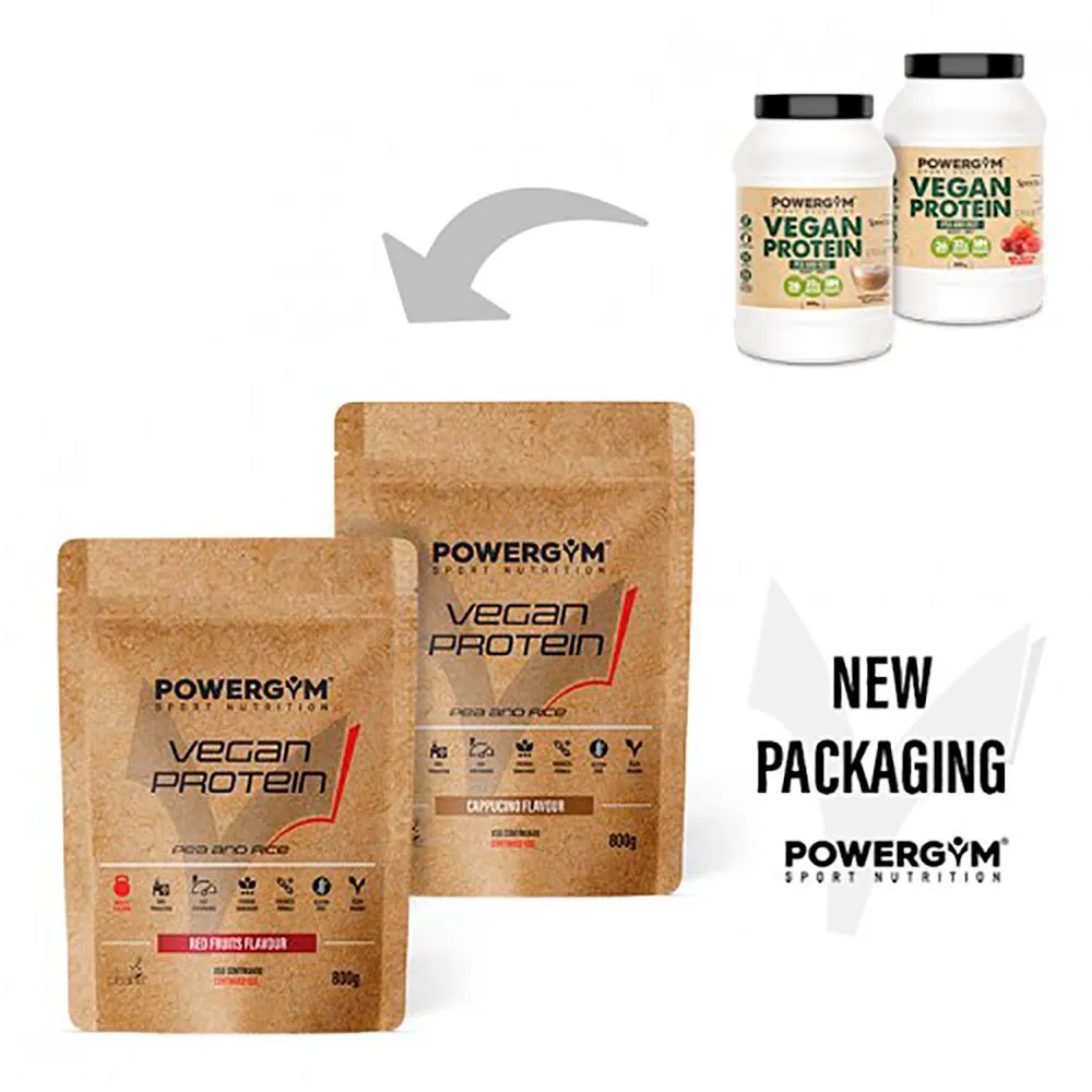 Powergym Veganes Protein Beeren 800g, White, One Size Powergym Veganes Protein Beeren 800g, White, One Size
