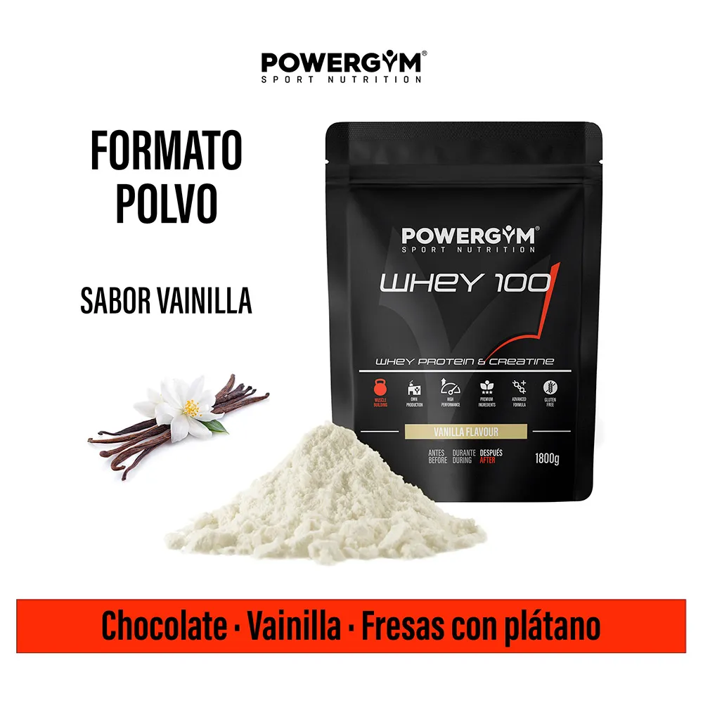 Powergym Whey 100 Vanilleprotein 1800g, One size Powergym Whey 100 Vanilleprotein 1800g, One size