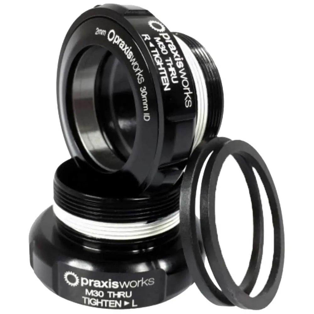 Praxis Road/mtb M24 Bb86/90/92 Lagerschalen, Black, 86.5mm