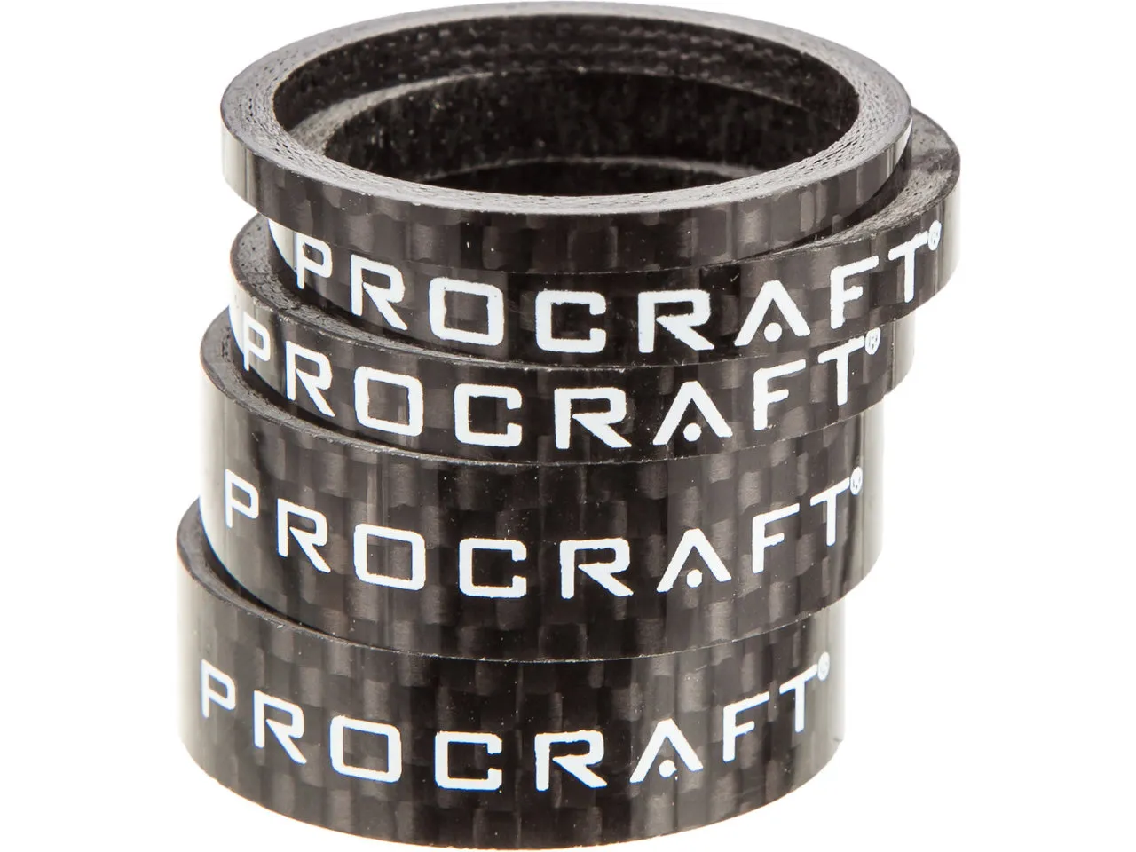Procraft Carbon Spacer Set groß 1 1/8", Schwarz, one_size Procraft Carbon Spacer Set groß 1 1/8", Schwarz, one_size