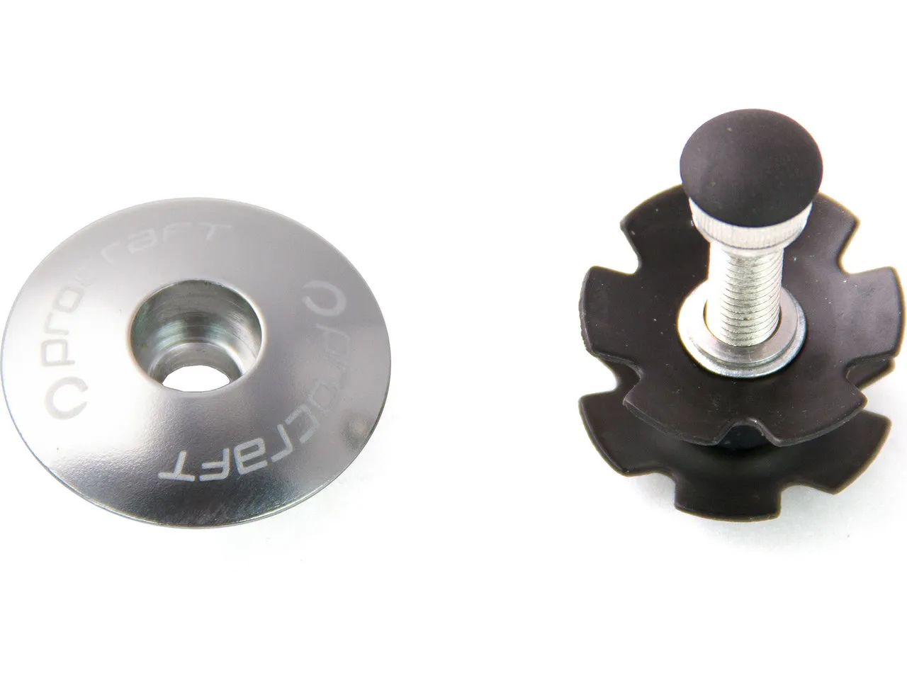 Procraft Krallenmutterset mit Alu Kappe, Schwarz, 1 1/8"