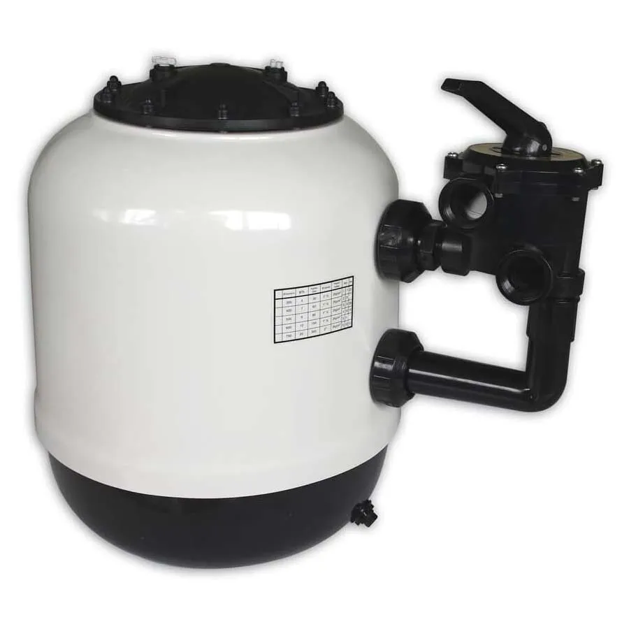 Productos Qp Alaska Ø900 32m³/h Laminiertes Filter Mit Seitenventil, Grey / black, One Size Productos Qp Alaska Ø900 32m³/h Laminiertes Filter Mit Seitenventil, Grey / black, One Size