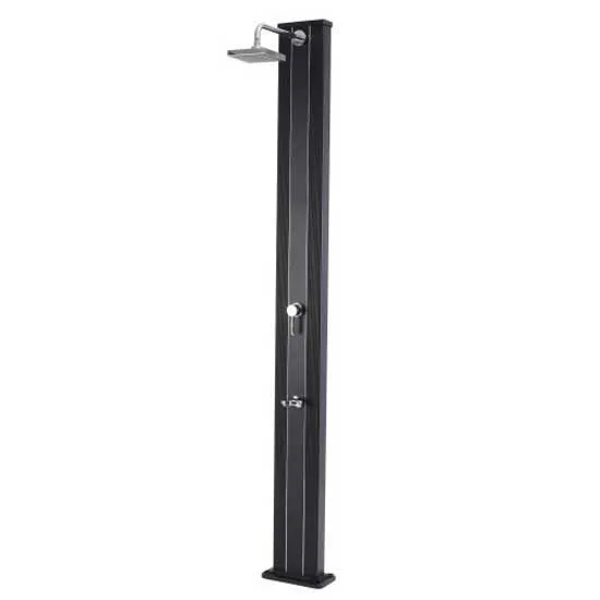 Productos Qp Aluminium Solardusche Mit Fußbadhahn 28l unisex, Black, One Size