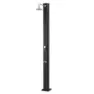 Productos Qp Aluminium Solardusche Mit Fußbadhahn 32l, Black, One Size