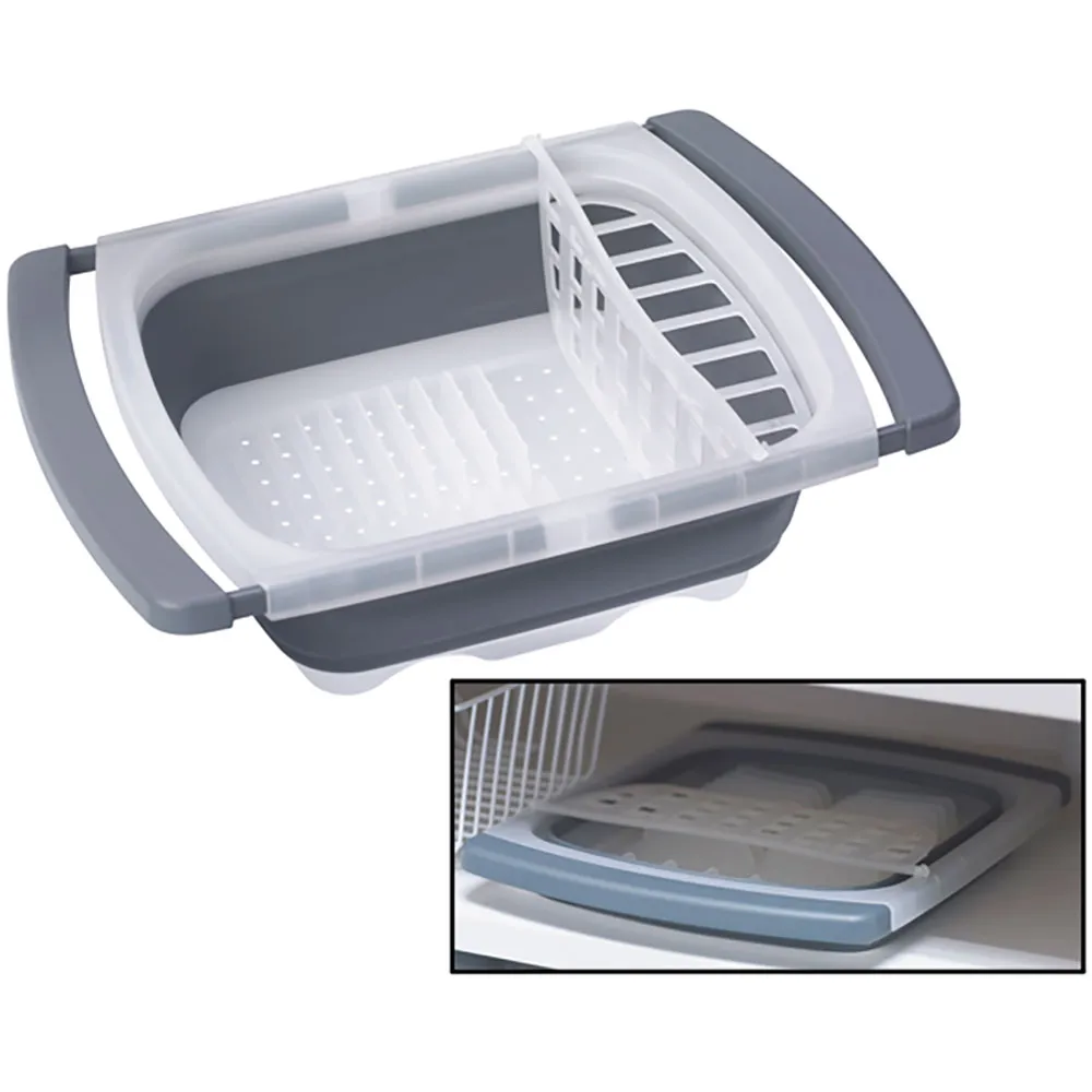Progress Klappbarer Geschirrabtropfer, Grey / white, 41.91-67.94cm Progress Klappbarer Geschirrabtropfer, Grey / white, 41.91-67.94cm