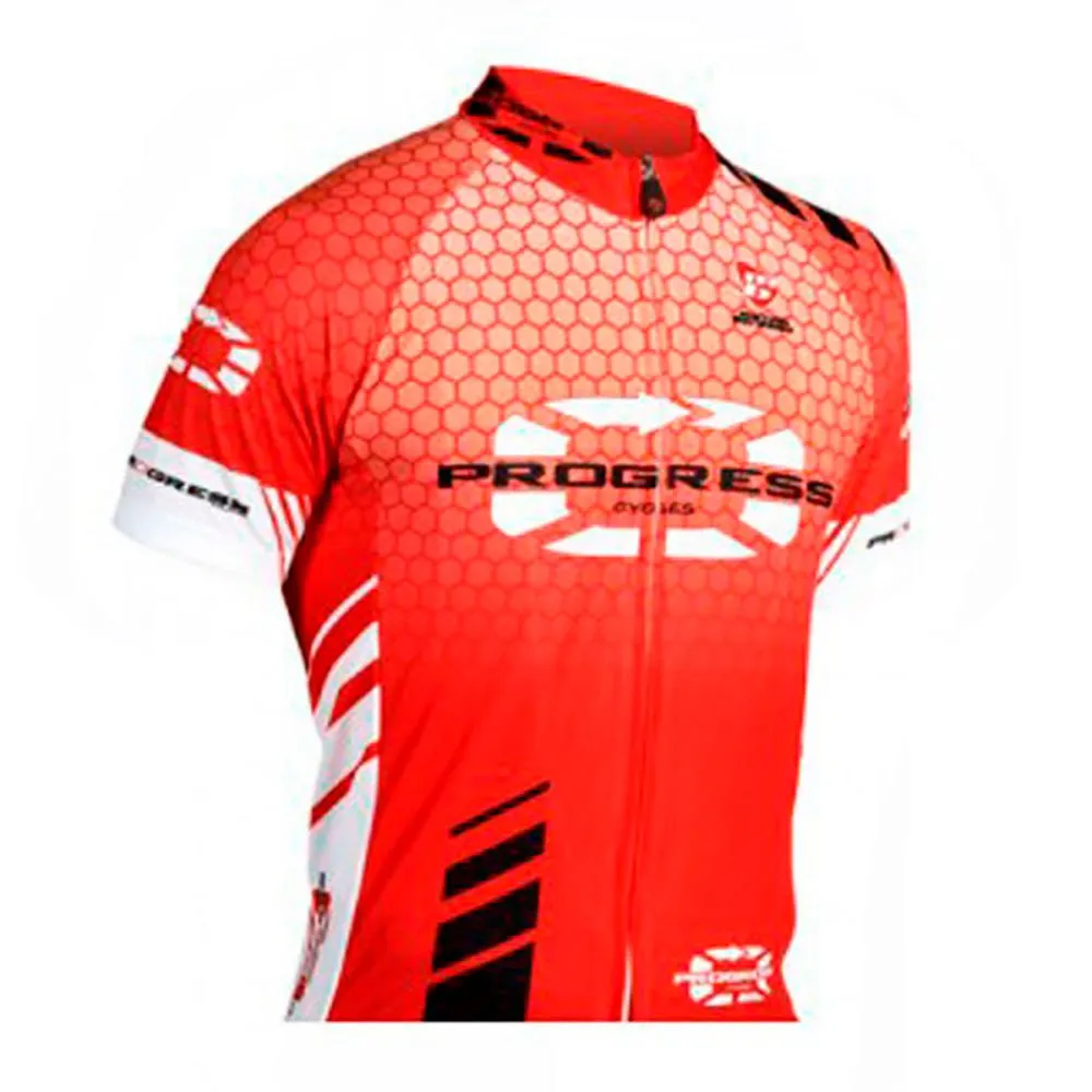 Progress Kurzarm-radtrikot, Red / white