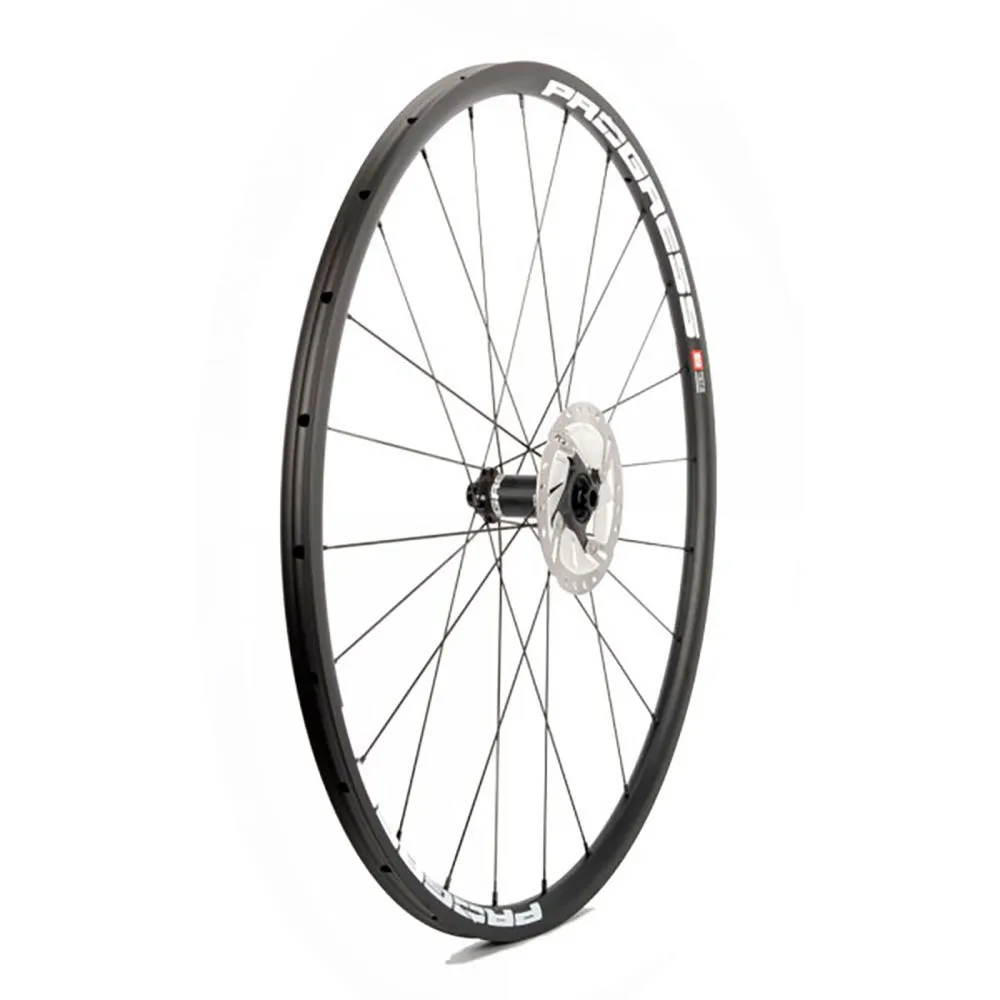 Progress Phantom Cx Disc Tubular Gravel-vorderrad, Black / white, 12 x 100mm Progress Phantom Cx Disc Tubular Gravel-vorderrad, Black / white, 12 x 100mm