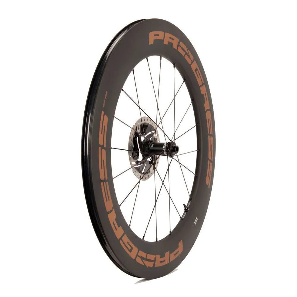 Progress Space Disc Ltd Rennrad-vorderrad, Black / copper, 12 x 100mm Progress Space Disc Ltd Rennrad-vorderrad, Black / copper, 12 x 100mm