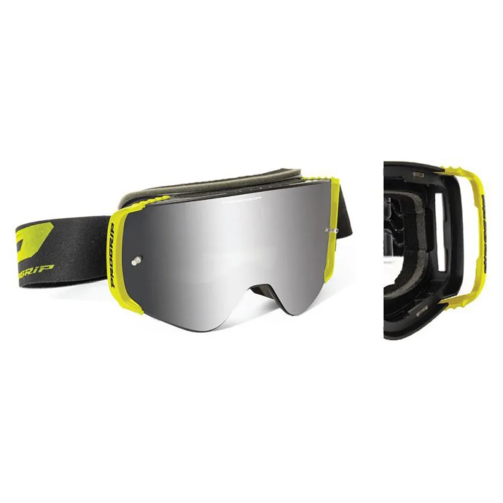 Progrip 3206-102 Magnet Advance Brille, Black / yellow, Grey Mirror/CAT3