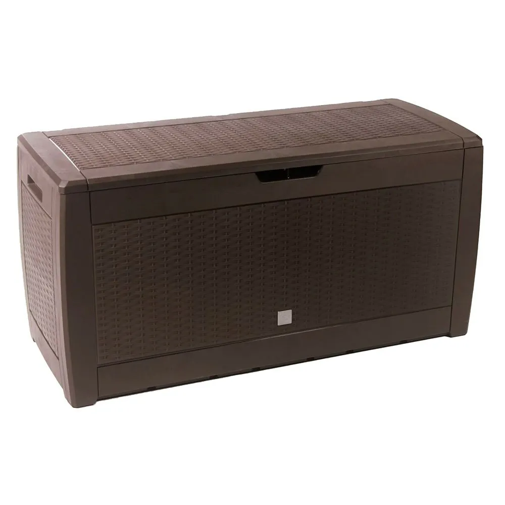 Prosperplast Gartenkiste Im Korbstil 310l 119x48x60 Cm, Chocolate, One Size