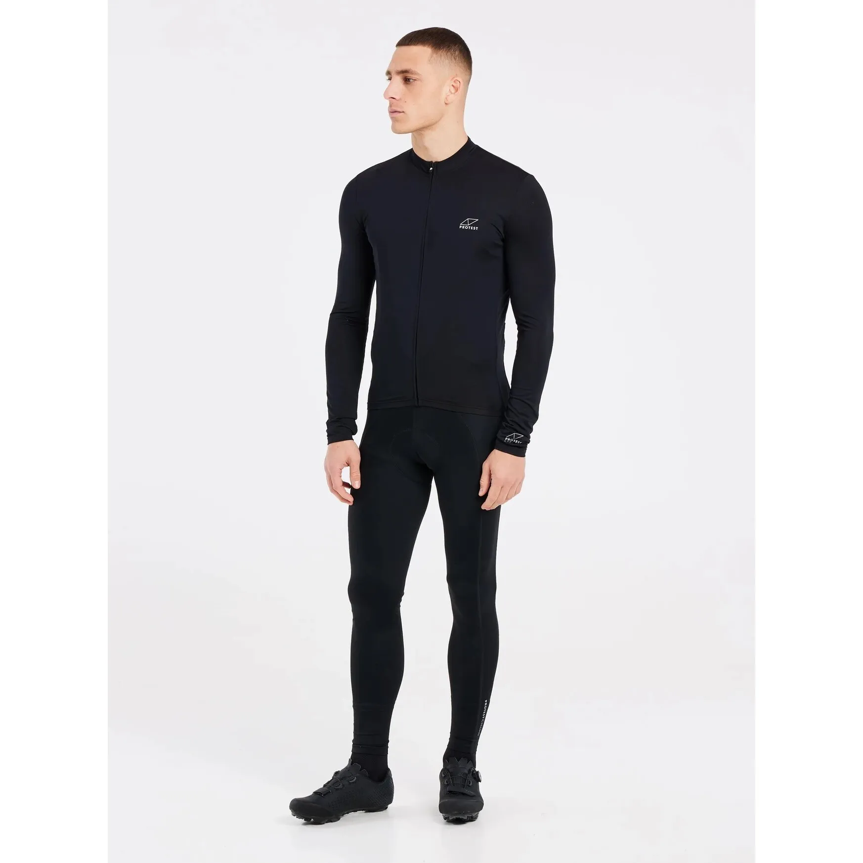 Protest Fahrradtrikot mit langen Ärmeln Prtbrasvel Male, schwarz Protest Fahrradtrikot mit langen Ärmeln Prtbrasvel Male, schwarz
