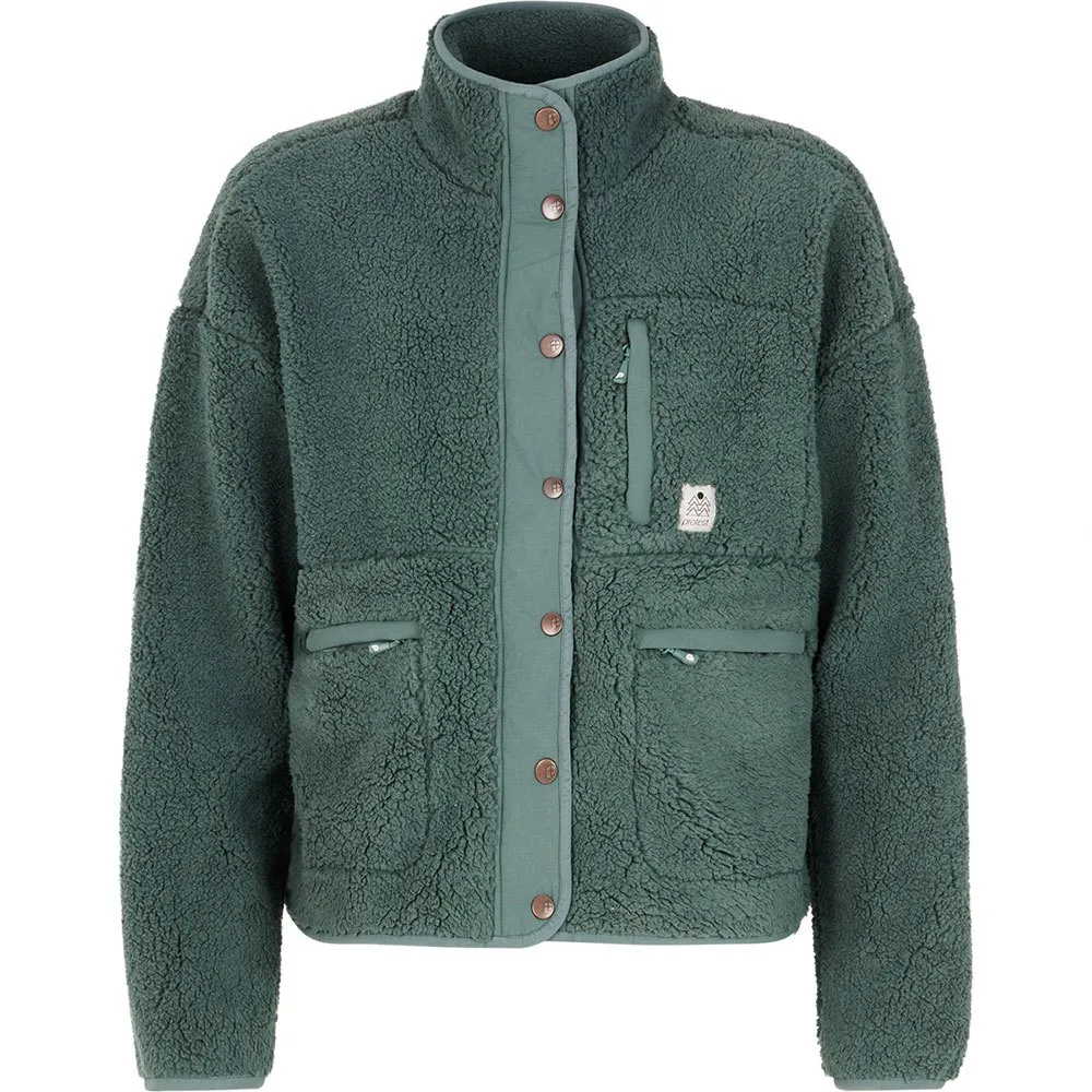 Protest Lux Fleece Mit Durchgehendem Reißverschluss, Evergreen Protest Lux Fleece Mit Durchgehendem Reißverschluss, Evergreen