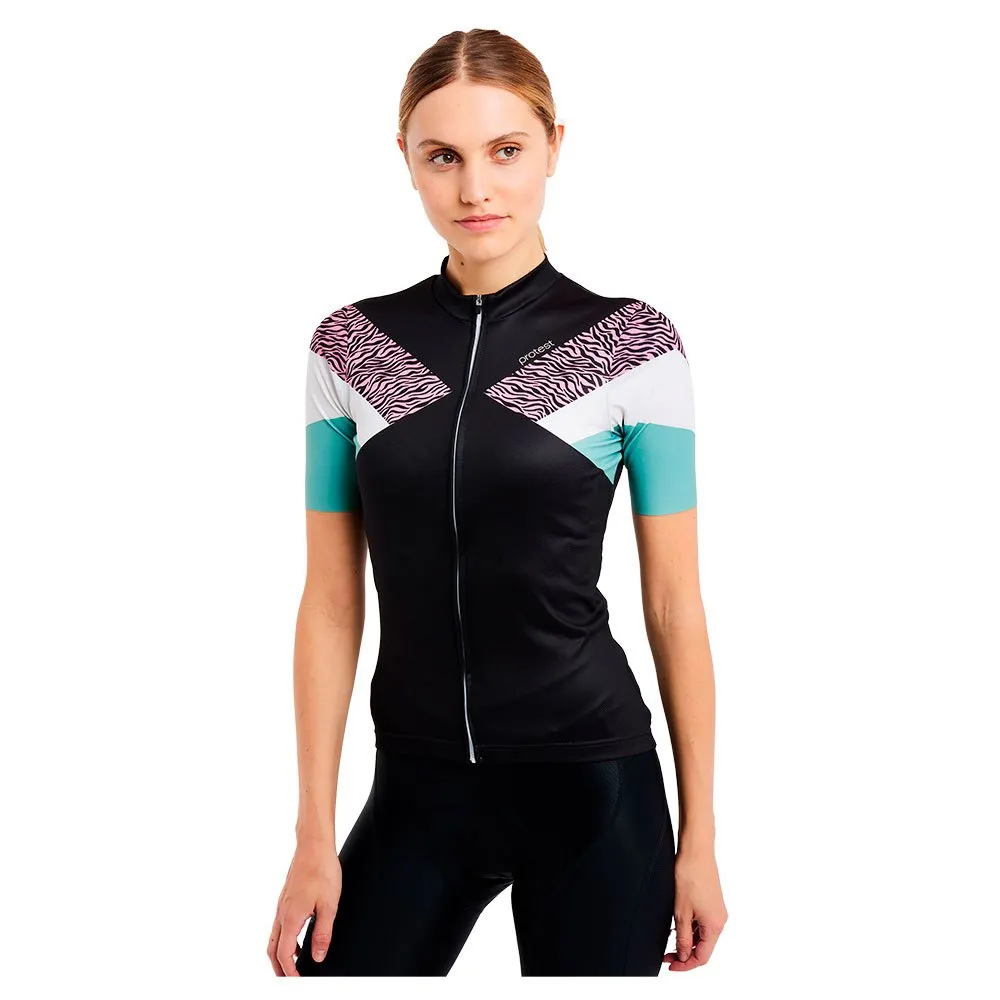 Protest Piva Kurzarm-radtrikot, True black