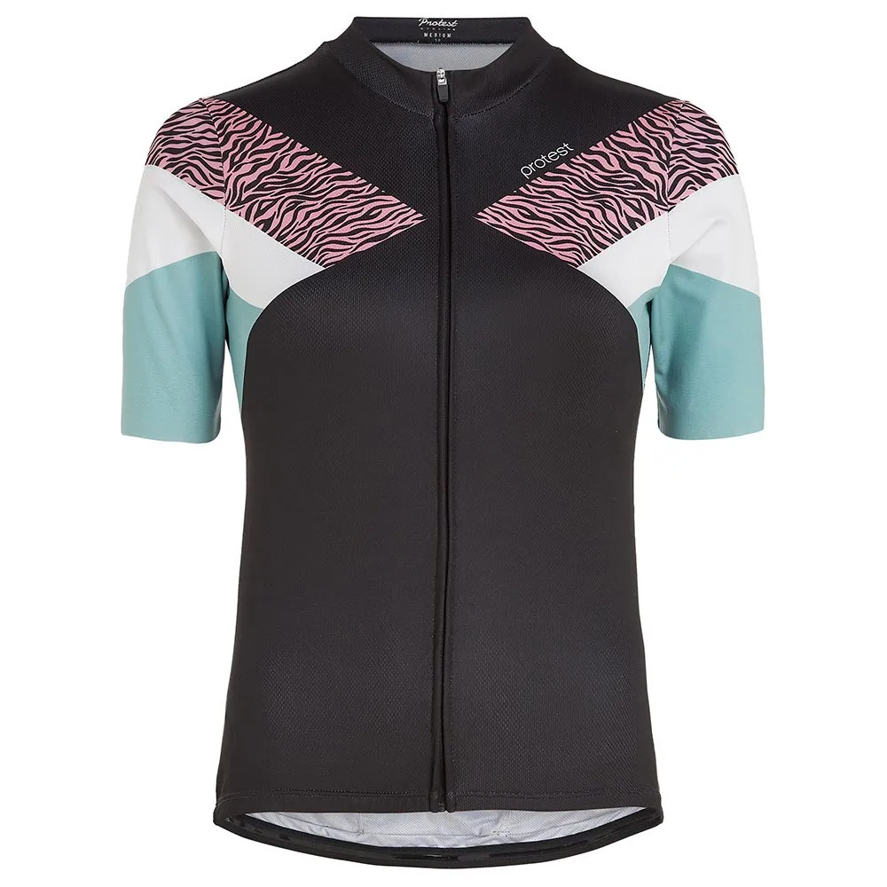 Protest Piva Kurzarm-radtrikot, True black