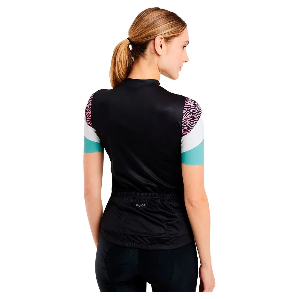 Protest Piva Kurzarm-radtrikot, True black