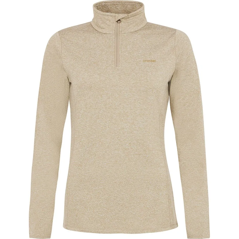 Protest Refabrizm Fleece Mit Halbem Reißverschluss, Bamboo beige