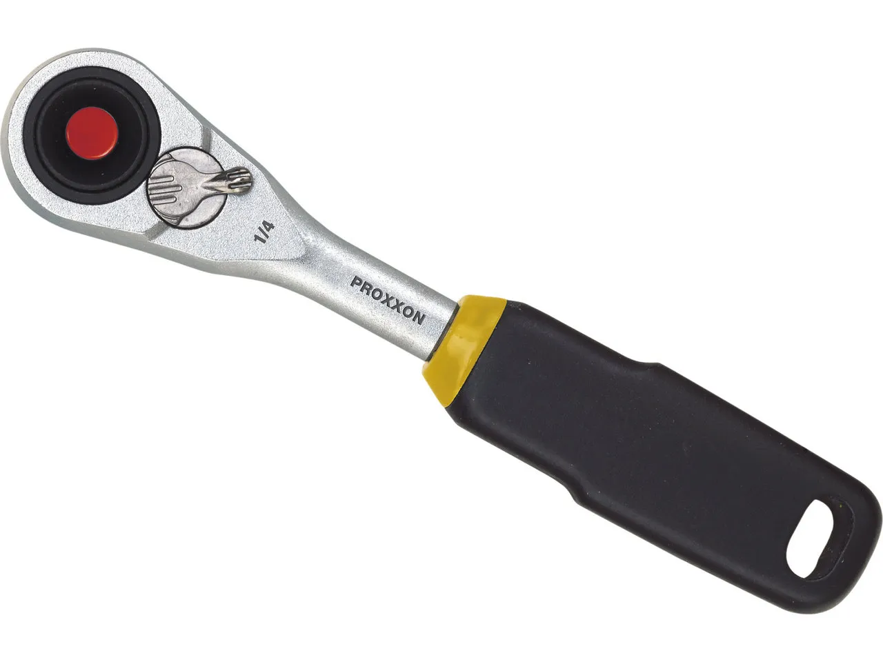 Proxxon Micro Kompaktratsche, Schwarz-silber-gelb, 1/4" Proxxon Micro Kompaktratsche, Schwarz-silber-gelb, 1/4"